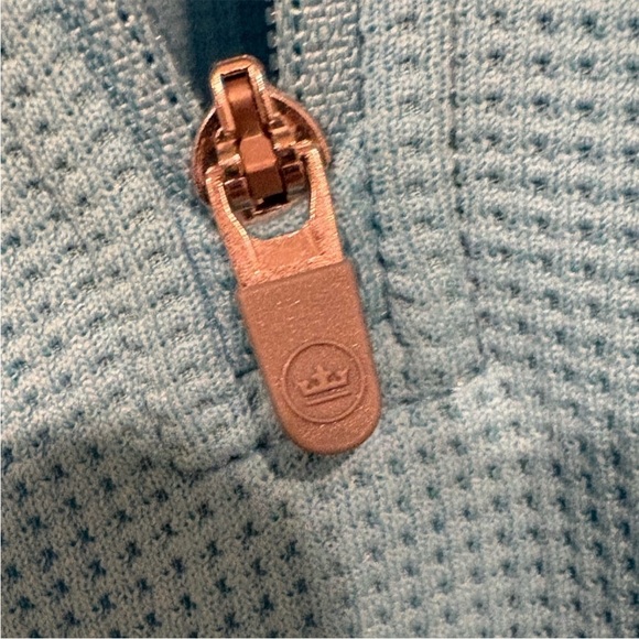 Peter Millar Sky Blue Waffle Knit Pullover - Picture 5 of 12